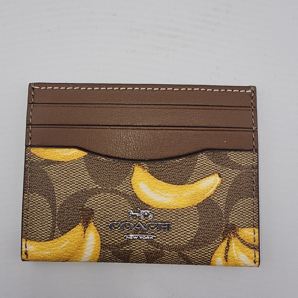 Coach Bananas Print Card Holder